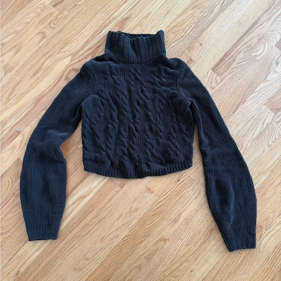Theyskens' Theory Sweaters - Theory Cropped Turtleneck brown warm sweater
